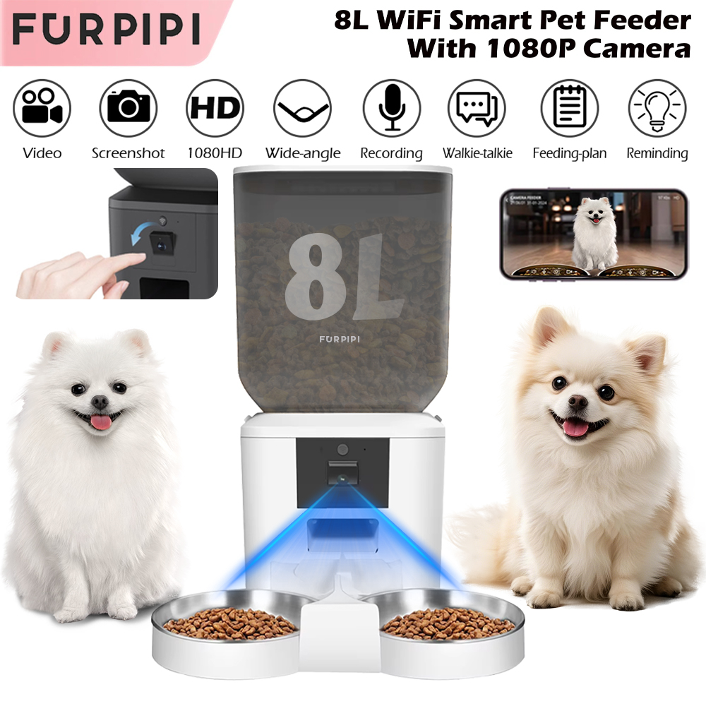 Kitchen Appliances Video - 8L Automatic Cat Feeder With 1080P